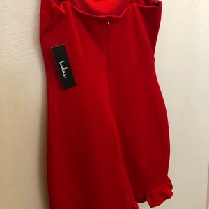 spoonful of sass red bodycon mini dress